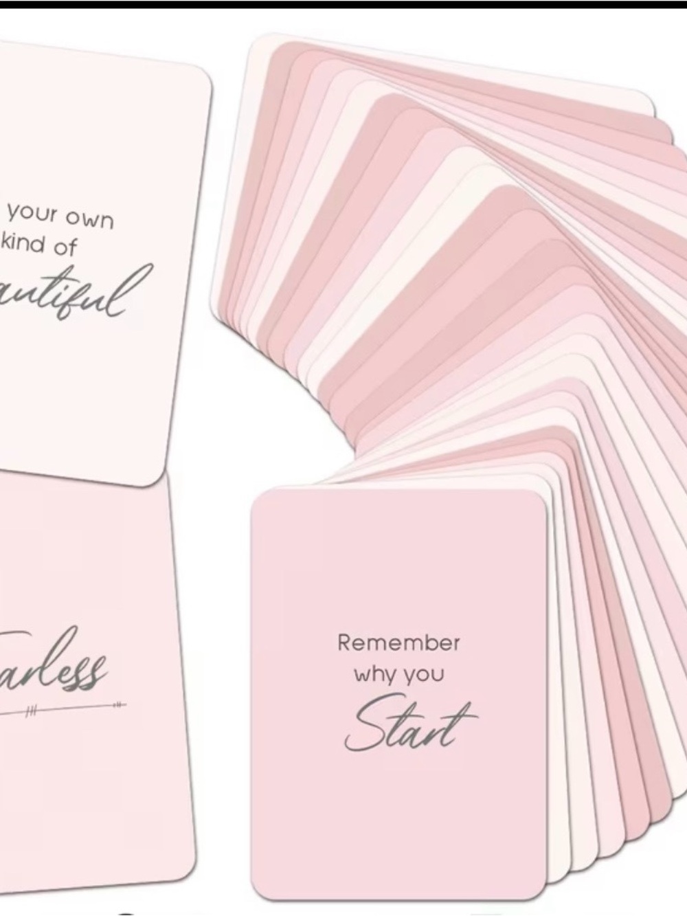 Inspirational Pink Affirmation Card Deck